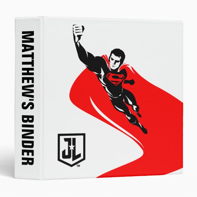 Justice League | Superman Flying Noir Pop Art Binder (Front/Spine)