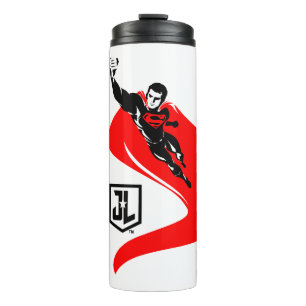 Justice League Superman Flying Noir Pop Art Thermal Tumbler