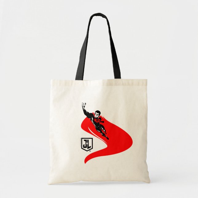 Justice League | Superman Flying Noir Pop Art Tote Bag (Front)