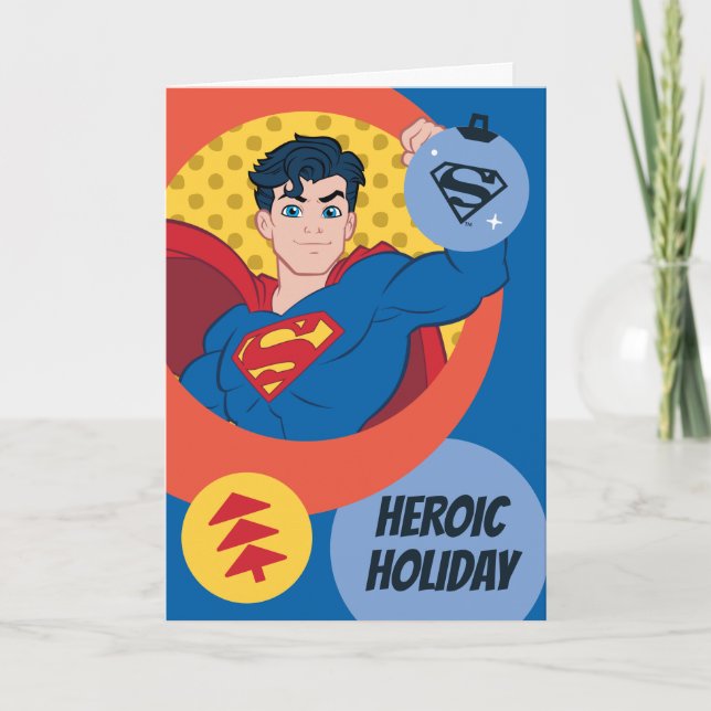 Justice League Superman Holiday Bauble Card (Front)