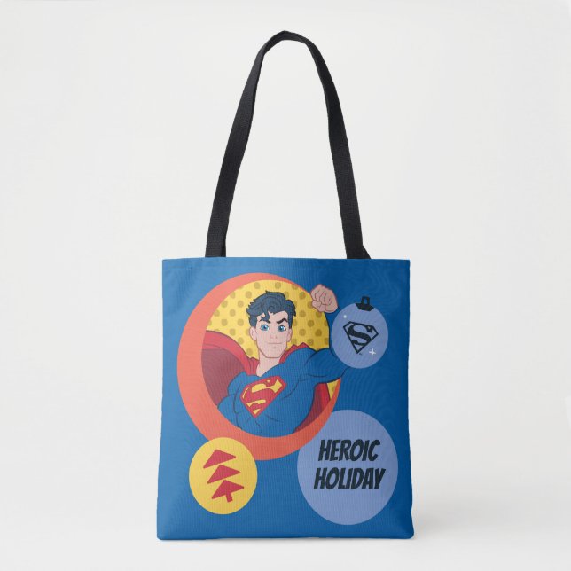 Justice League Superman Holiday Bauble Tote Bag (Front)