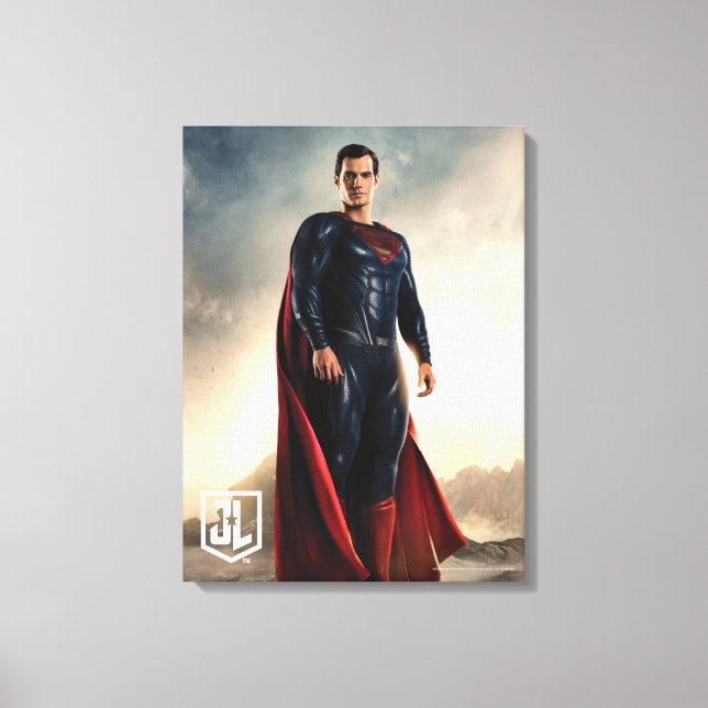 Justice League | Superman On Battlefield Canvas Print (Front)