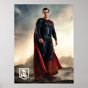 Justice League   Superman On Battlefield Poster