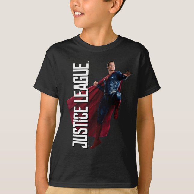 Justice League | Superman On Battlefield T-Shirt (Front)