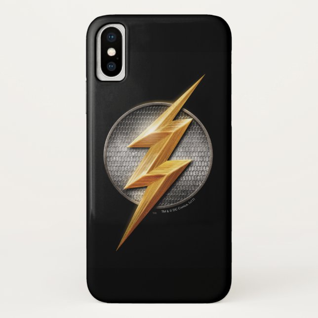 Justice League | The Flash Metallic Bolt Symbol Case-Mate iPhone Case (Back)