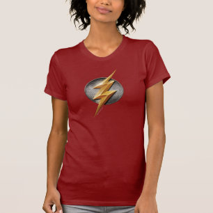 Justice League The Flash Metallic Bolt Symbol T-Shirt