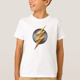 Justice League The Flash Metallic Bolt Symbol T-Shirt