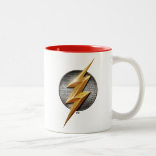 Justice League The Flash Metallic Bolt Symbol Two-Tone Coffee Mug