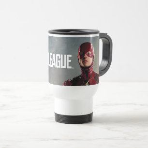 Justice League   The Flash On Battlefield Travel Mug