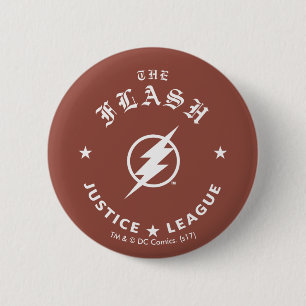 Justice League The Flash Retro Lightning Emblem 2 Inch Round Button