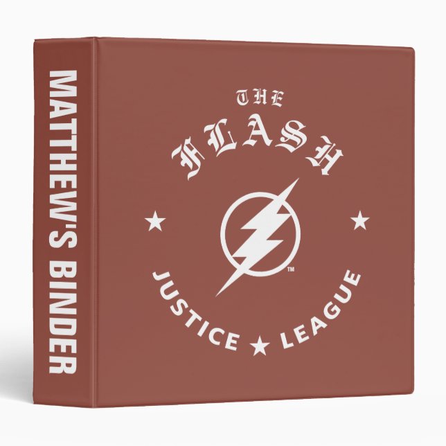 Justice League | The Flash Retro Lightning Emblem Binder (Front/Spine)