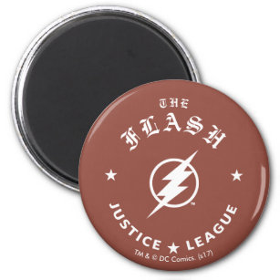 Justice League   The Flash Retro Lightning Emblem Magnet