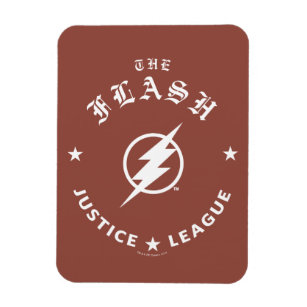 Justice League   The Flash Retro Lightning Emblem Magnet