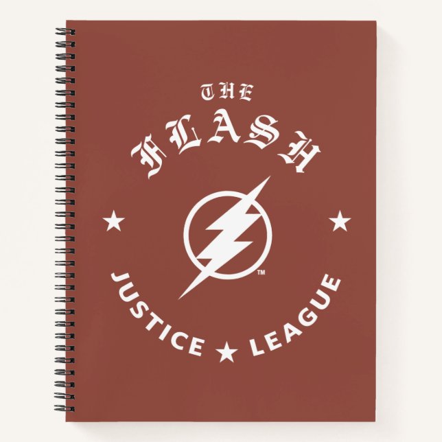Justice League | The Flash Retro Lightning Emblem Notebook (Front)