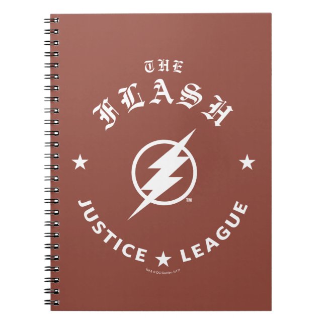 Justice League | The Flash Retro Lightning Emblem Notebook (Front)