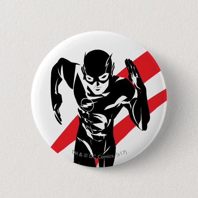 Justice League | The Flash Running Noir Pop Art 2 Inch Round Button (Front)