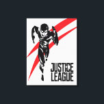 Justice League | The Flash Running Noir Pop Art Canvas Print<br><div class="desc">Check out this black and white stylized drawing of Justice League's The Flash as he runs at top speed. This pop art inspired graphic is accented by red dashes trailing behind The Flash.</div>