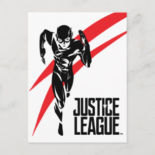 Justice League   The Flash Running Noir Pop Art Postcard