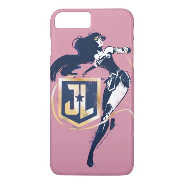 Justice League | Wonder Woman & JL Icon Pop Art Case-Mate iPhone Case (Back)