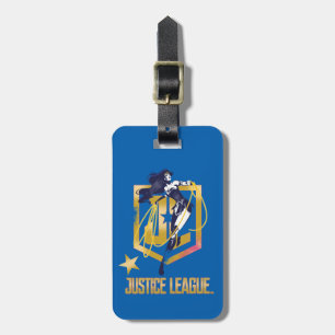 Justice League   Wonder Woman JL Logo Pop Art Luggage Tag