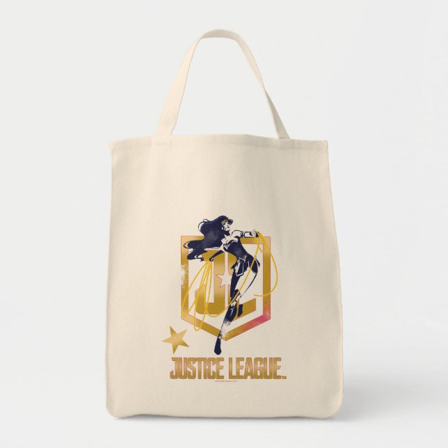 Justice League | Wonder Woman JL Logo Pop Art Tote Bag (Front)
