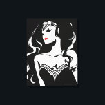 Justice League | Wonder Woman Noir Pop Art Canvas Print<br><div class="desc">Check out this black and white stylized drawing of Justice League's Wonder Woman. This noir inspired pop art has a red spot of colour for her lipstick.</div>