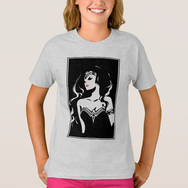 Justice League | Wonder Woman Noir Pop Art T-Shirt (Front)