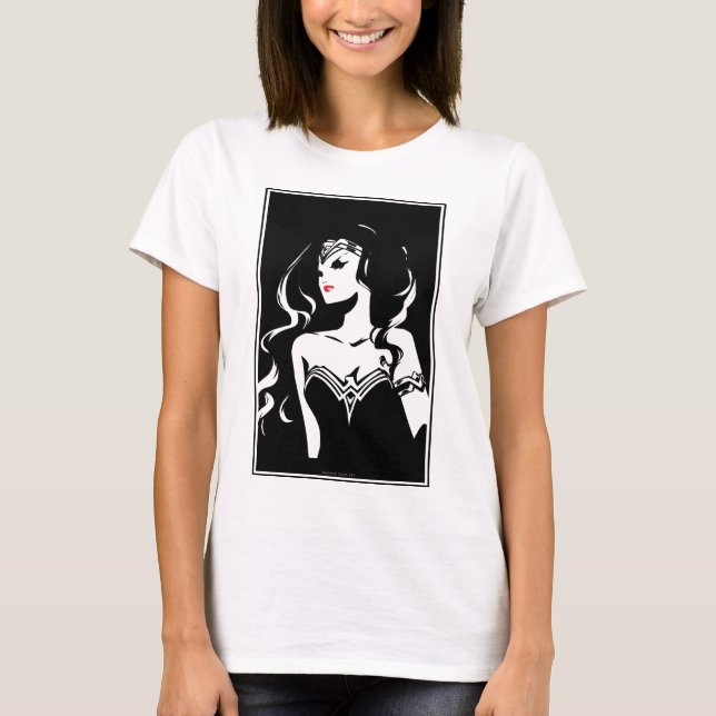 Justice League | Wonder Woman Noir Pop Art T-Shirt (Front)