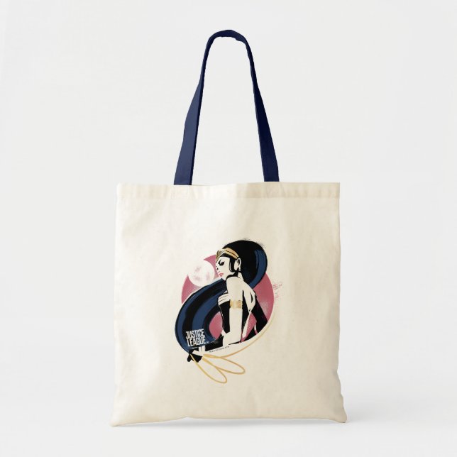 Justice League | Wonder Woman Profile Pop Art Tote Bag (Front)
