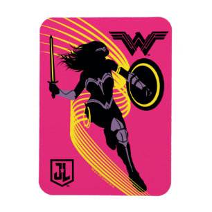 Justice League   Wonder Woman Silhouette Icon Magnet
