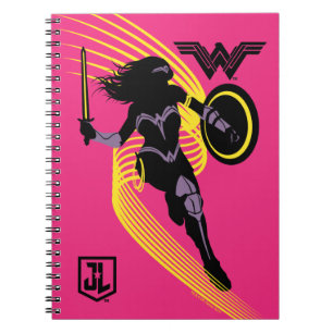 Justice League   Wonder Woman Silhouette Icon Notebook