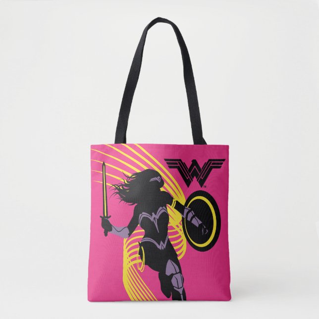 Justice League | Wonder Woman Silhouette Icon Tote Bag (Front)