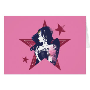 Justice League Wonder Woman & Stars Pop Art