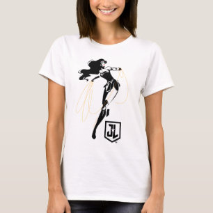 Justice League   Wonder Woman With Lasso Pop Art T-Shirt