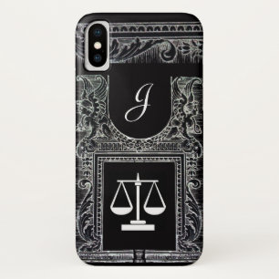 JUSTICE LEGAL OFFICE,ATTORNEY Monogram Black Case-Mate iPhone Case