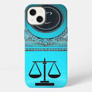 JUSTICE LEGAL OFFICE, ATTORNEY Monogram blue iPhone 13 Case