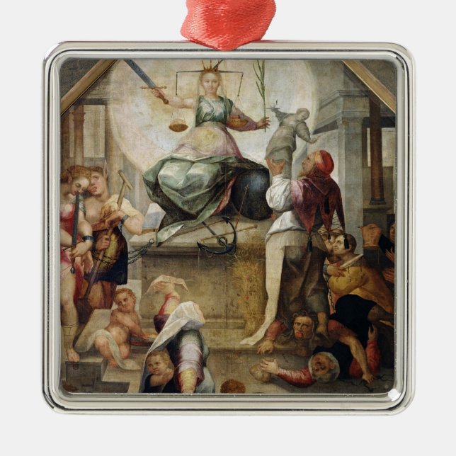 Justice Metal Ornament (Front)