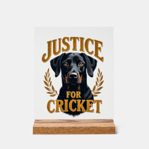 Justice pour Cricket Typographie Mémorial de Chien