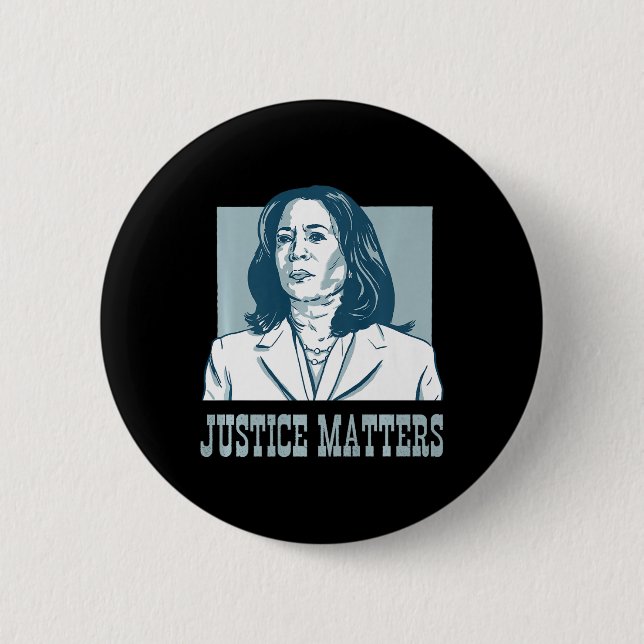 Justice Problems Harris W Presidential Election 20 2 Inch Round Button (Front)