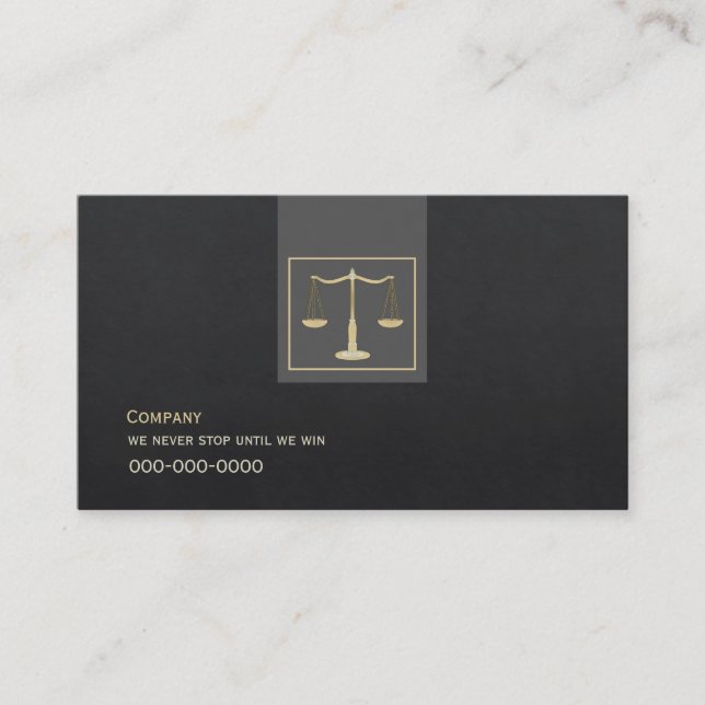 Justice Scale Business Card (Front)