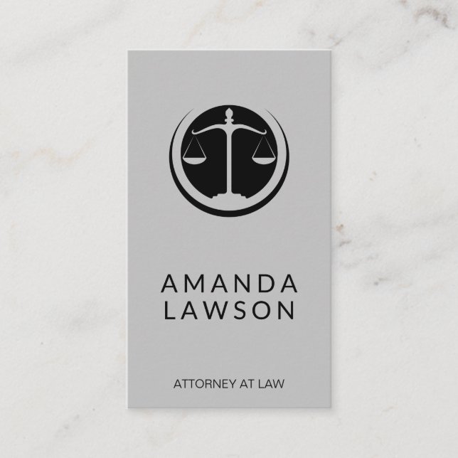 Justice Scales| Avocat | CARTE DE VISITE (Devant)