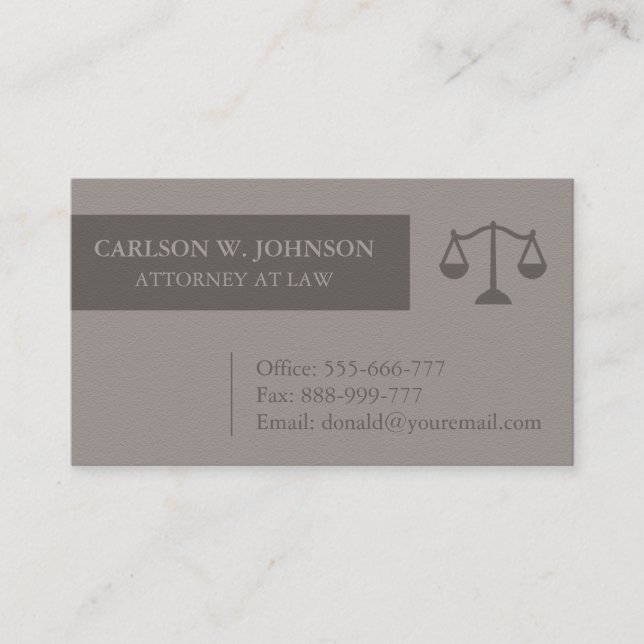 Justice Scales Avocat Cartes de visite (Devant)
