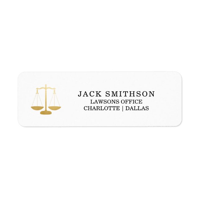 Justice Scales Gold Foil Attorney (Devant)