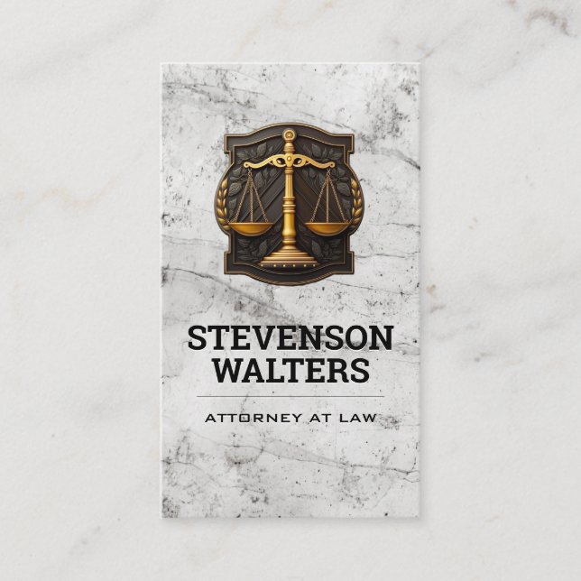 Justice Scales Graphic | Lawyer Appointment Card (Front)