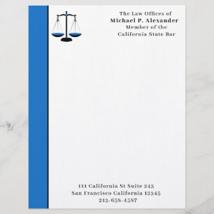 Justice Scales Letterhead