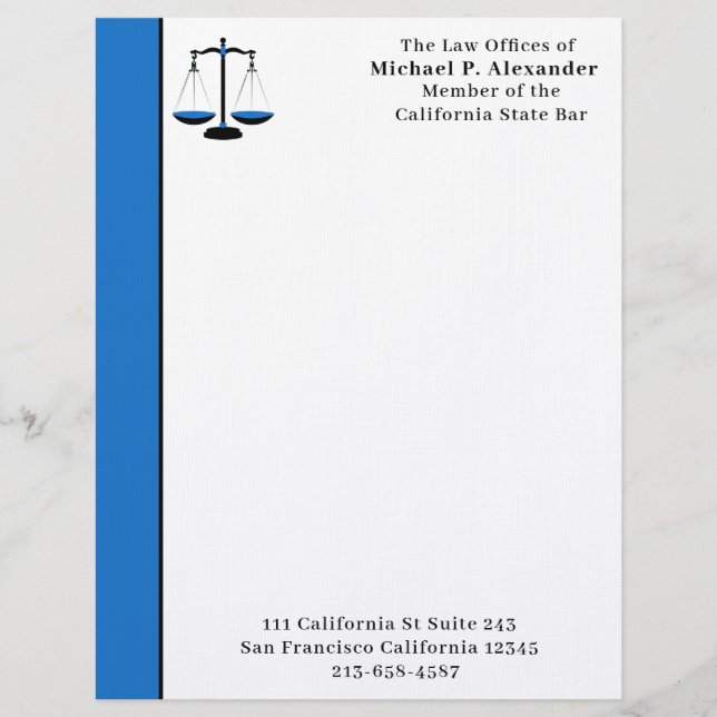 Justice Scales Letterhead (Front)