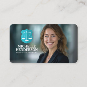 Justice Scales Logo   Business Woman Card