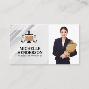 Justice Scales Logo   Business Woman Card