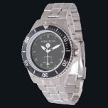 Justice Scales Monogram Law Proffesional Watch<br><div class="desc">An elegant custom name black and white time face watch, with a justice scale symbol and a spot for your gift recipient's name and last name monogram. A great gift for anyone who is in law school, a current or retired lawyer or judge, police officer, or law professional. Also a...</div>
