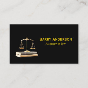 Justice Scales on Books -- Attorney Business Card